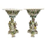 Pair of late 19th/early 20th century Continental table centre pieces