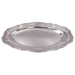 Mid eighteenth century French silver platter