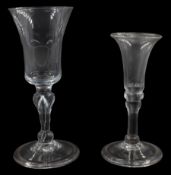Two early/mid 18th century drinking glasses