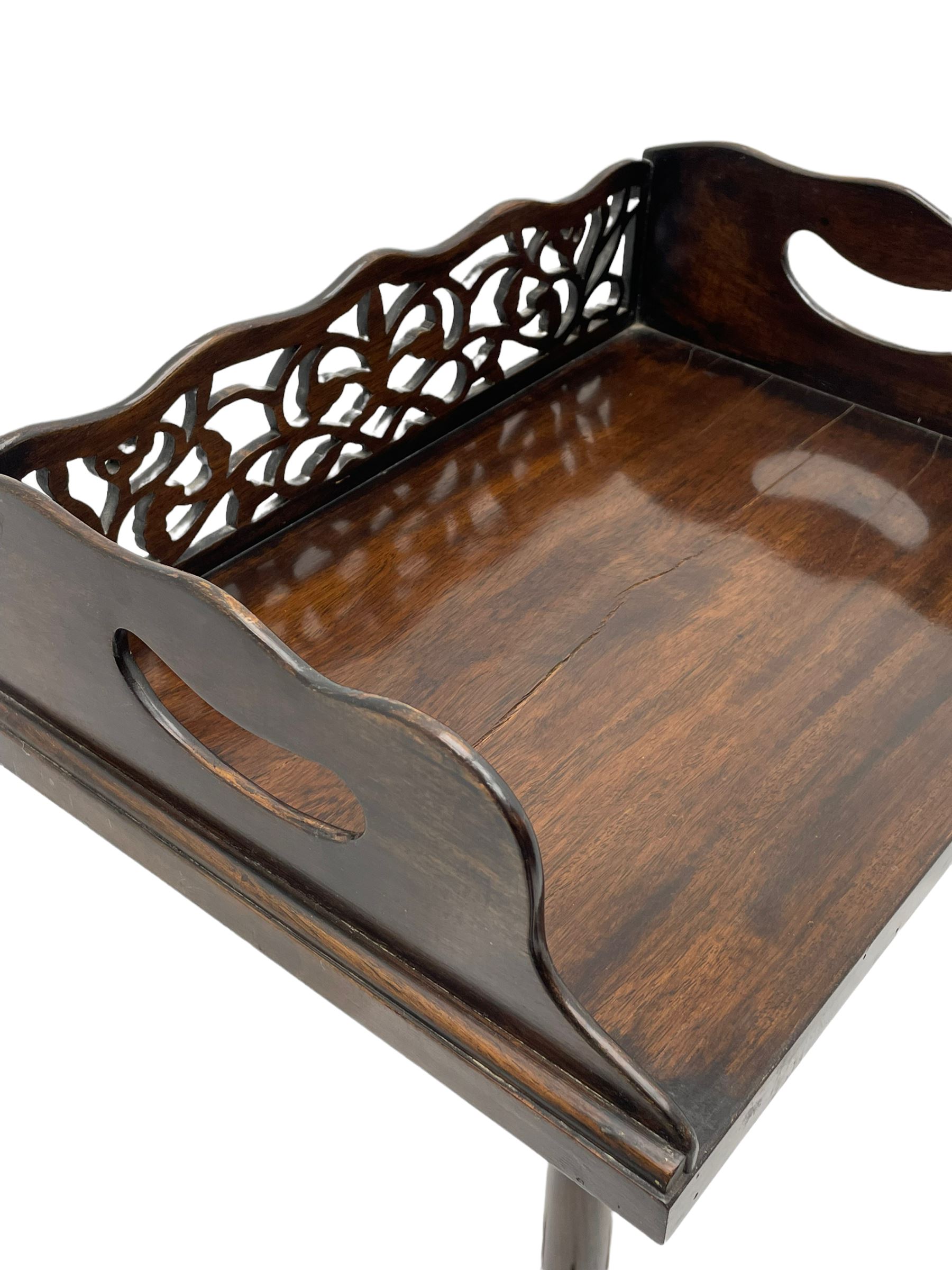 Regency style hardwood book tray on stand - Image 3 of 7