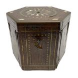 19th century Persian rosewood tea caddy