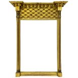 Regency period giltwood and gesso pier glass mirror