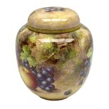 Mid/late 20th century Royal Worcester ginger jar and cover decorated by John Freeman