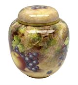 Mid/late 20th century Royal Worcester ginger jar and cover decorated by John Freeman