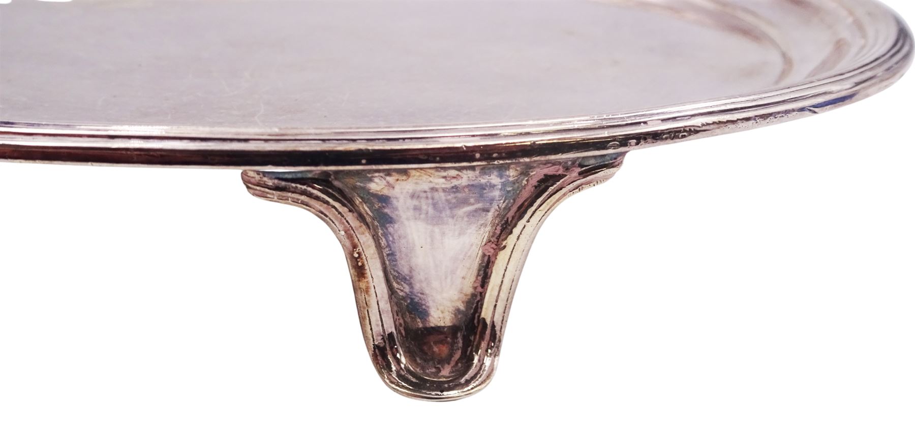 George IV silver card waiter or tray - Image 3 of 5