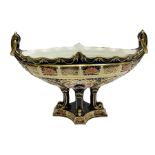 Early 20th century Royal Crown Derby Imari 1128 pattern pedestal dish
