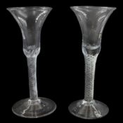 Two mid 18th century drinking glasses