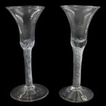 Two mid 18th century drinking glasses