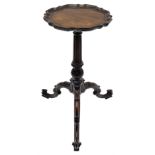 In the manner of Thomas Chippendale - mahogany tripod wine table