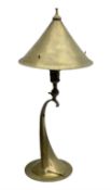 Arts & Crafts Jesson, Birkett & Co brass table lamp or wall light, designed by Thomas Birkett