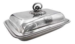 George III silver entree dish and cover