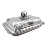 George III silver entree dish and cover