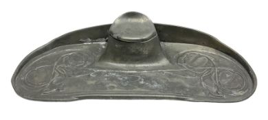 Archibald Knox (1864-1933) for Liberty & Co Tudric pewter inkwell