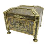 Late 19th century Damascus Cairoware Quran box