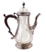 George III silver coffee pot
