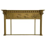 19th century gilt wood and gesso overmantel mirror