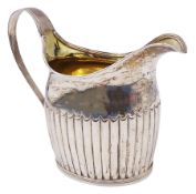 Large George III silver cream jug