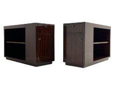 Ralph Lauren - pair 'Metropolis' Art Deco design end-tables