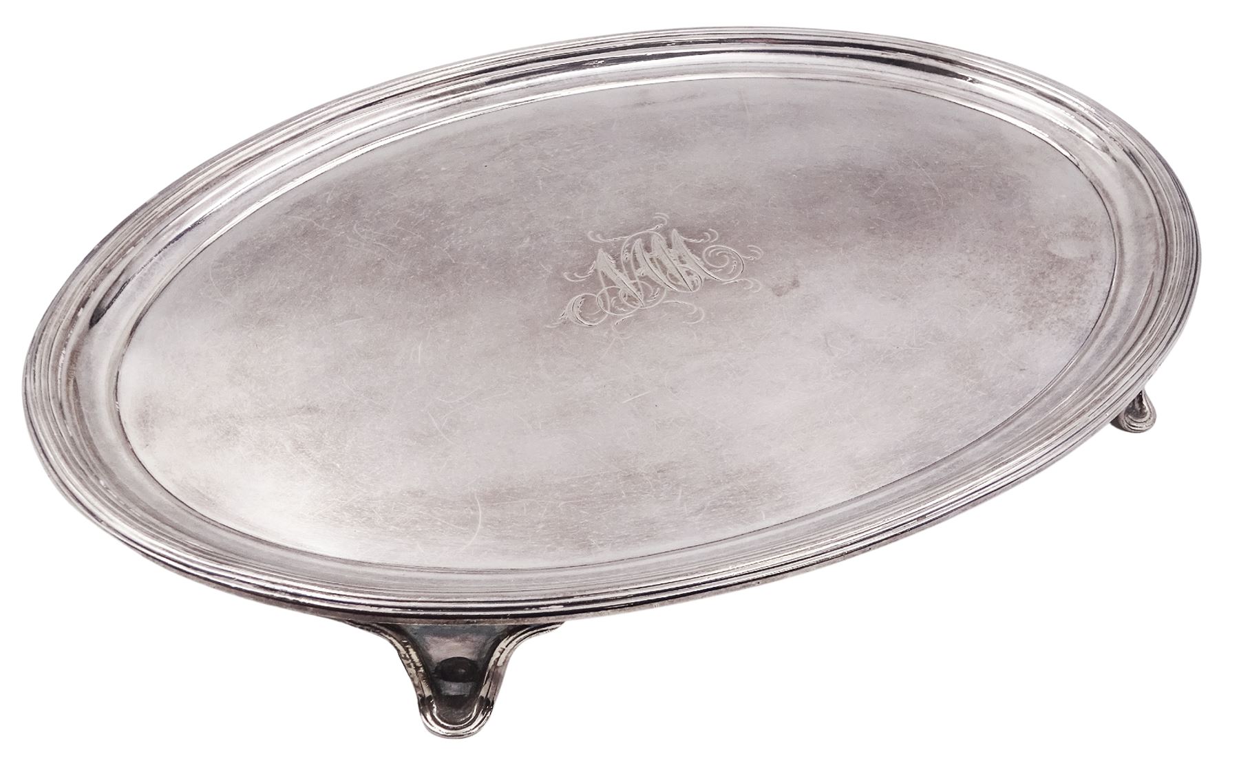 George IV silver card waiter or tray