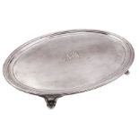 George IV silver card waiter or tray