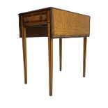 Mid to late 20th century Sheraton style satinwood Pembroke table