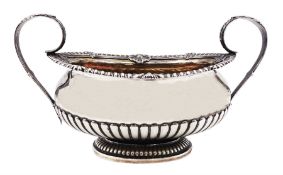 George III silver twin handled sucrier