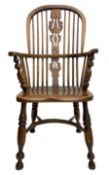 19th century elm Windsor armchair