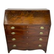 George III figured mahogany bureau