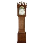 An oak and mahogany longcase clock by William Hewson