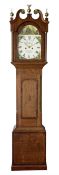 An oak and mahogany longcase clock by William Hewson