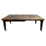 19th century mahogany extending dining table