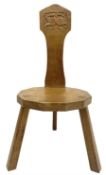 'Gnomeman' adzed oak hall chair