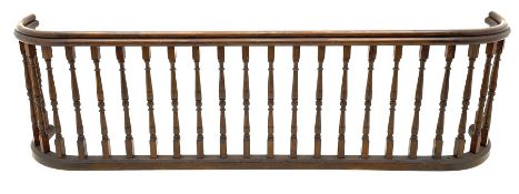 Victorian pitch pine D-shaped balustrade
