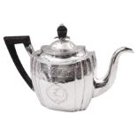 George III silver teapot