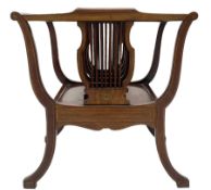 Edwardian inlaid mahogany Canterbury or magazine rack