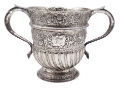 George I silver Britannia standard twin handled cup