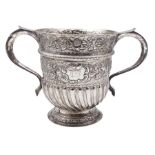 George I silver Britannia standard twin handled cup