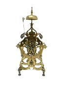 20th century scroll pattern Skeleton clock to the construction design of John Wilding