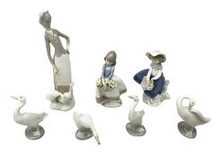 Collection of Lladro figures comprising May Flowers no. 5467