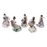 Five Danbury Mint Princess figures by Lena Liu