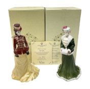 Two limited edition Coalport Sporting Pastimes figures