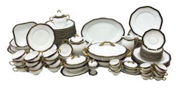 Pirkenhammer of Czechoslovakia Carlsbad pattern tea and dinner for twelve place settings to include