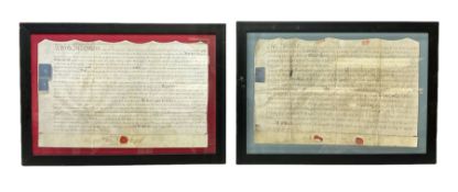 Two mid 18th century indentures of local interest