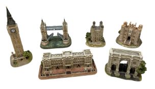 Six Lilliput Lane models from the 'Britain's Heritage' collection