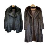 Ladies three quarter length brown mink coat