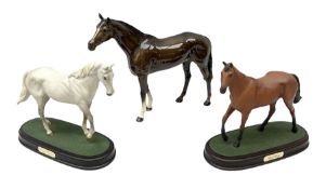 Three Beswick horse figures