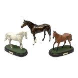 Three Beswick horse figures