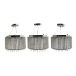 Set of three circular ceiling lights