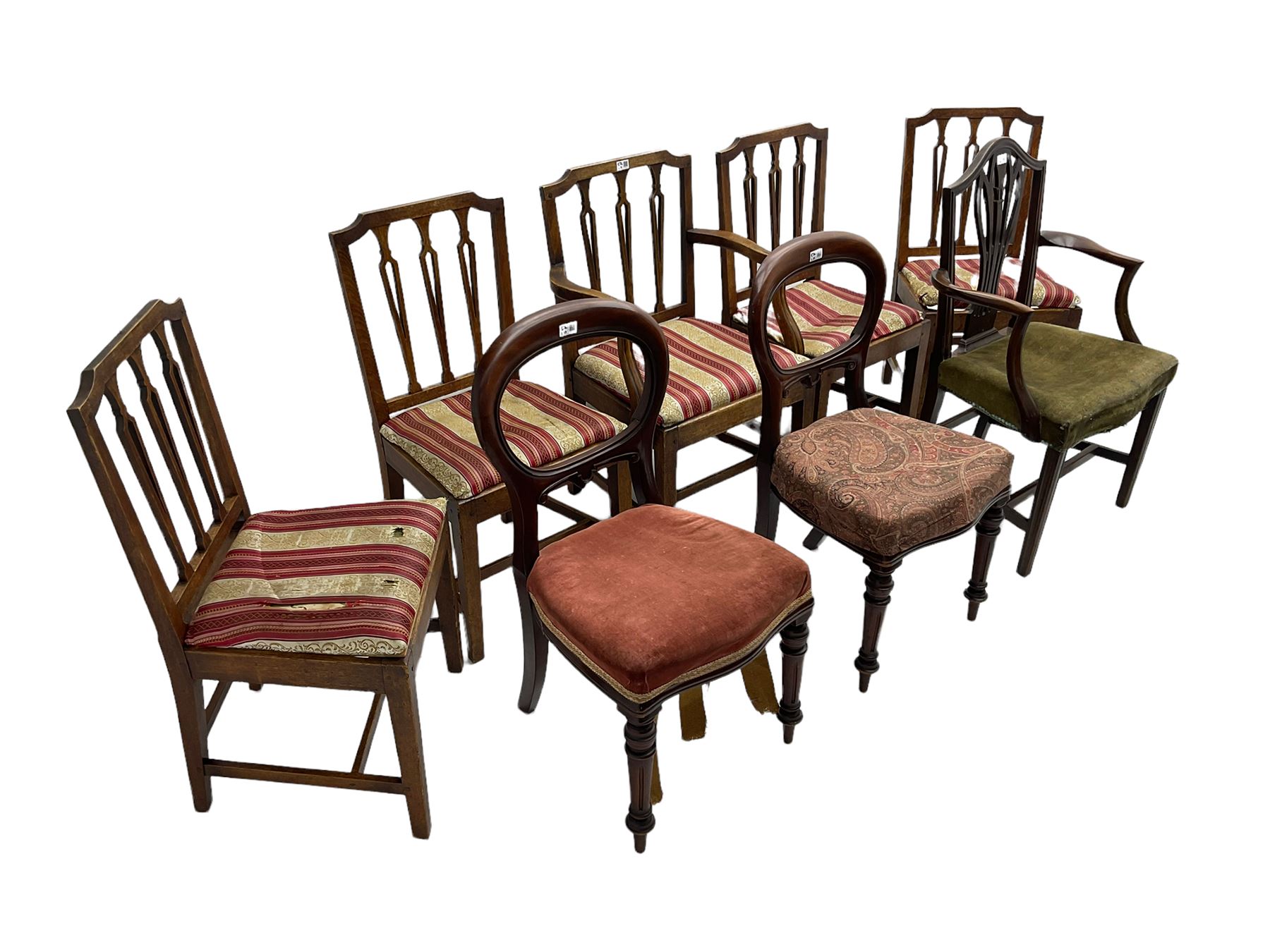 Four Victorian rosewood dining chairs - Image 5 of 7