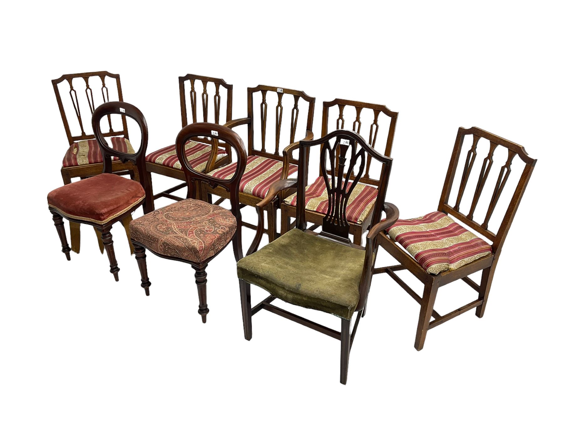 Four Victorian rosewood dining chairs - Image 4 of 7